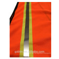 Günstige 100% Polyester Fluoreszierende Orange Reflektierende Construction Road Work Hallo Vis Sicherheitsweste